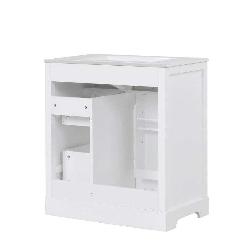 Bathroom Vanity Cabinet with Sink Top,Door and Two Drawers