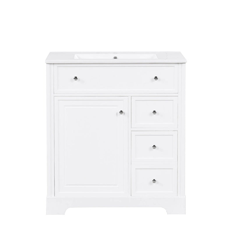 Bathroom Vanity Cabinet with Sink Top,Door and Two Drawers
