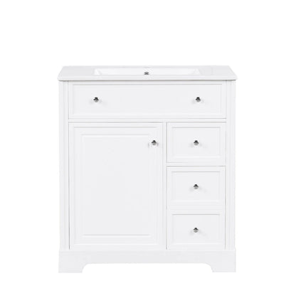 Bathroom Vanity Cabinet with Sink Top,Door and Two Drawers