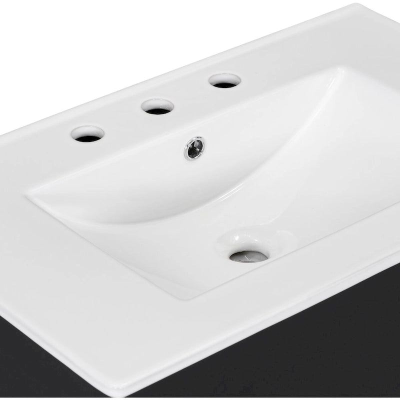 Bathroom Cabinet with Open Storage Shelf and Two Drawers