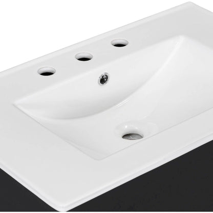 Bathroom Cabinet with Open Storage Shelf and Two Drawers