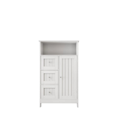 Bathroom storage cabinet with drawers and door