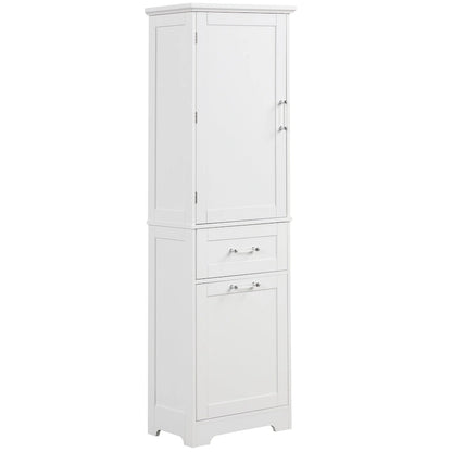 Freestanding Storage Cabinet with Drawers and Adjustable Shelf