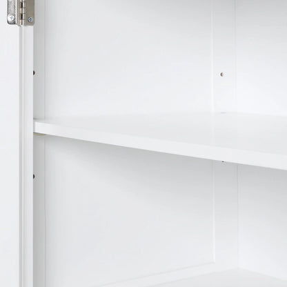 Freestanding Storage Cabinet with Drawers and Adjustable Shelf