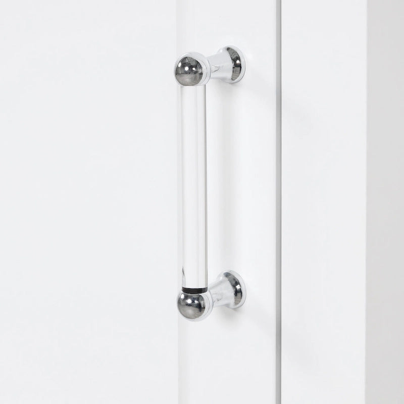 Freestanding Storage Cabinet with Drawers and Adjustable Shelf