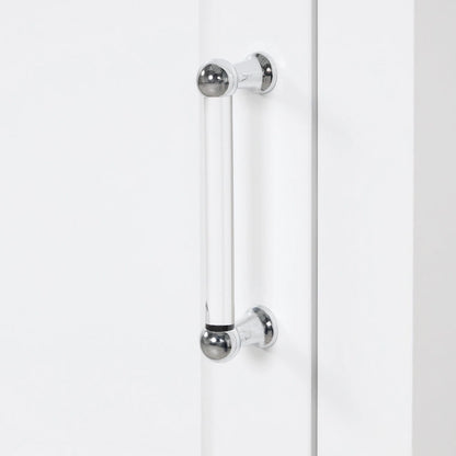 Freestanding Storage Cabinet with Drawers and Adjustable Shelf