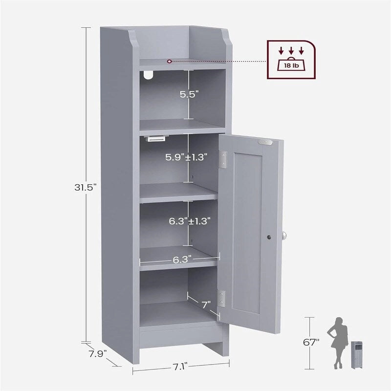 Small Bathroom Storage Corner Floor Cabinet