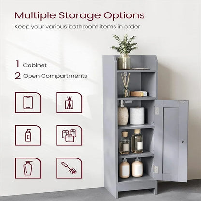 Small Bathroom Storage Corner Floor Cabinet