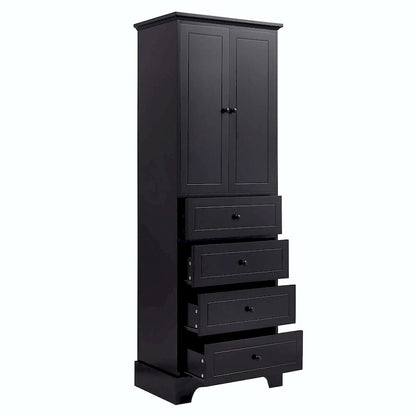 Storage Cabinet with 2 Doors and 4 Drawers