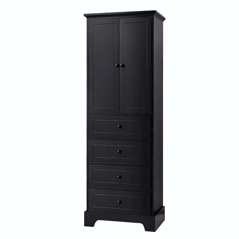 Storage Cabinet with 2 Doors and 4 Drawers