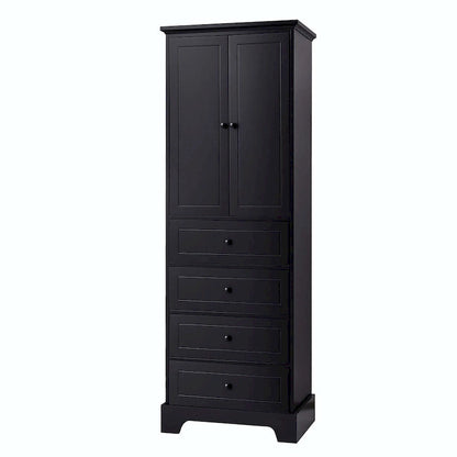 Storage Cabinet with 2 Doors and 4 Drawers