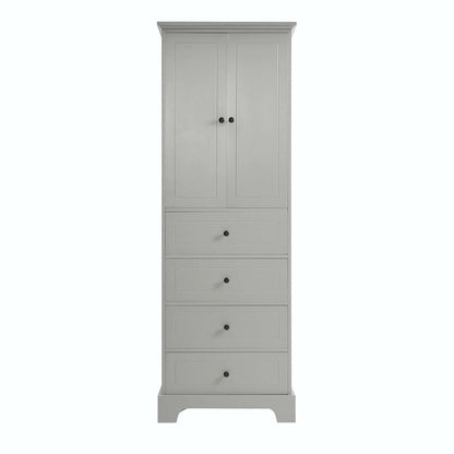 Storage Cabinet with 2 Doors and 4 Drawers