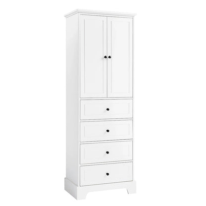 Storage Cabinet with 2 Doors and 4 Drawers