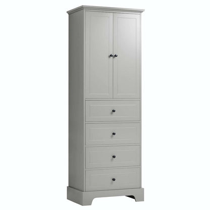 Storage Cabinet with 2 Doors and 4 Drawers