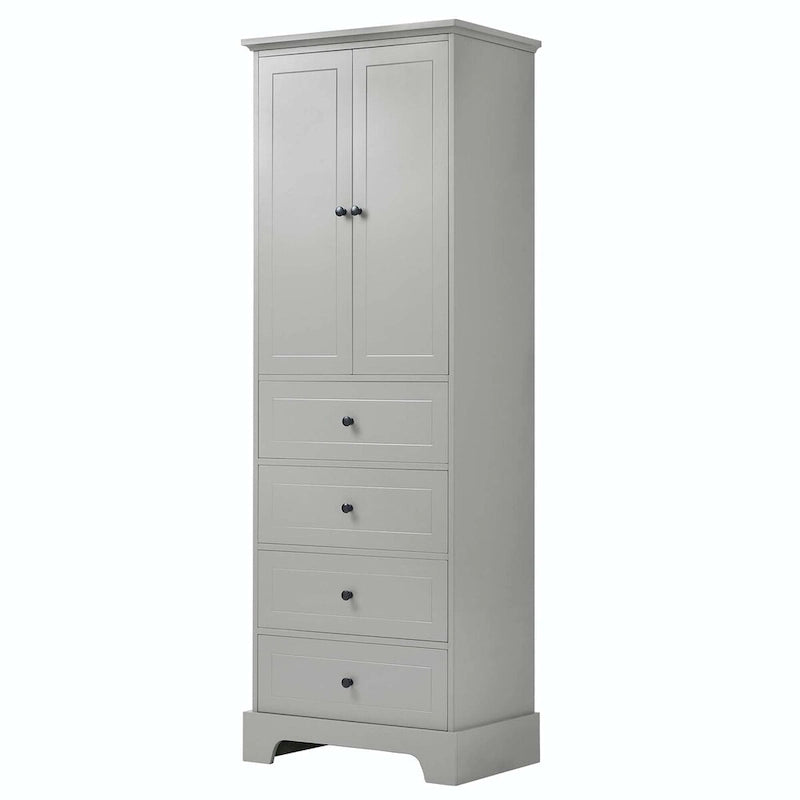 Storage Cabinet with 2 Doors and 4 Drawers