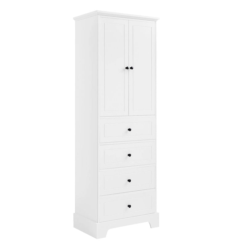 Storage Cabinet with 2 Doors and 4 Drawers