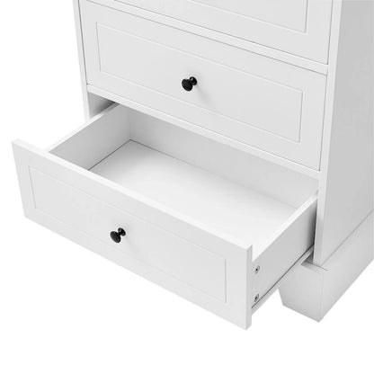 Storage Cabinet with 2 Doors and 4 Drawers
