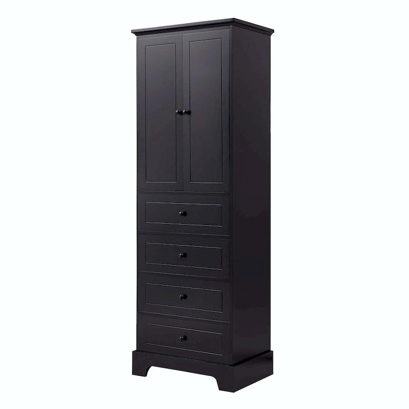 Storage Cabinet with 2 Doors and 4 Drawers