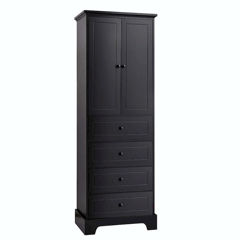 Storage Cabinet with 2 Doors and 4 Drawers