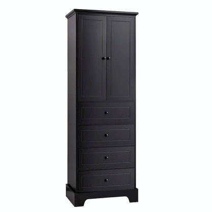 Storage Cabinet with 2 Doors and 4 Drawers