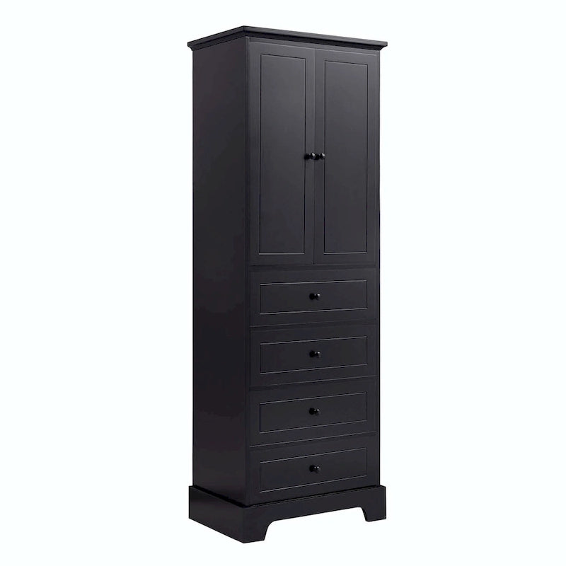 Storage Cabinet with 2 Doors and 4 Drawers