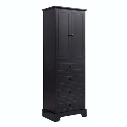 Storage Cabinet with 2 Doors and 4 Drawers