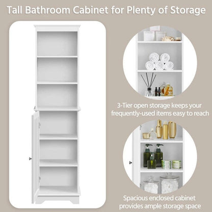 Bathroom Storage Cabinet - 12D x 16W x 60.5H