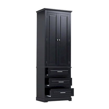 Tall Storage Cabinet with Three Drawers for Bathroom/Office