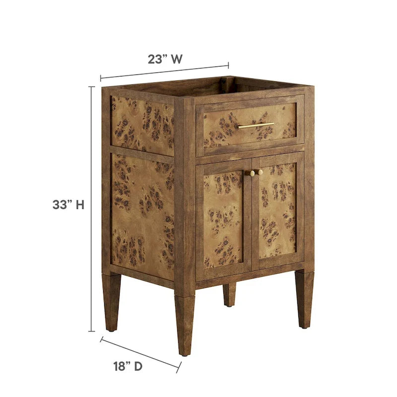 Elysian 24 Wood Bathroom Vanity Cabinet (Sink Basin Not Included)