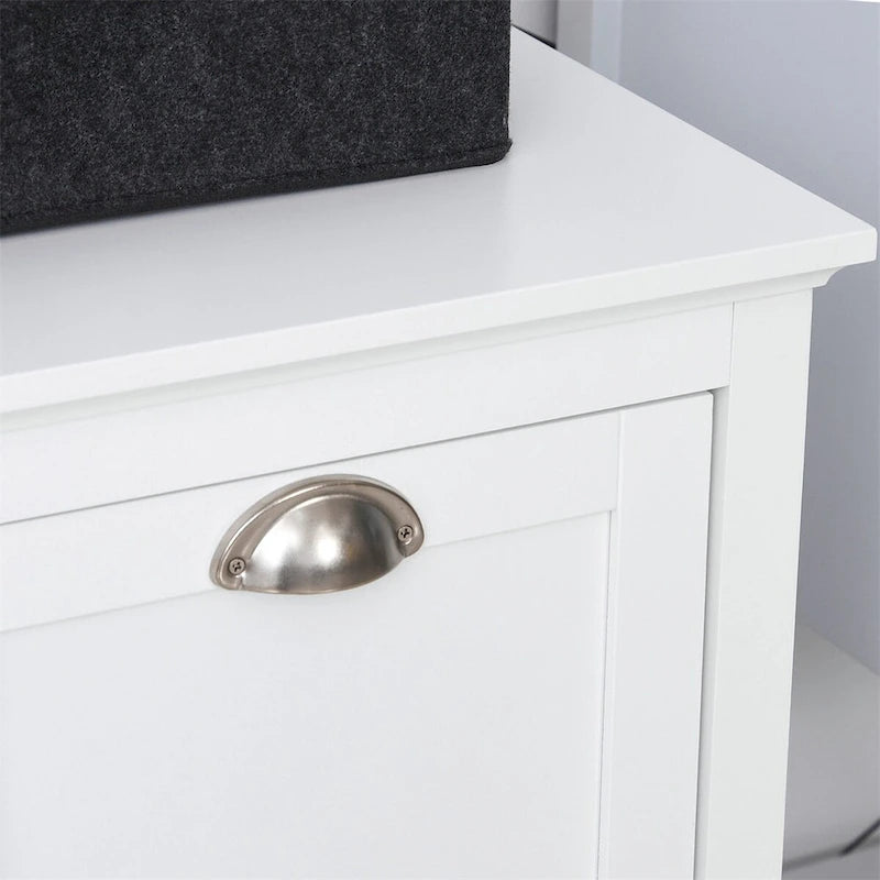 Tilt-Out Laundry Sorter Bathroom Cabinet
