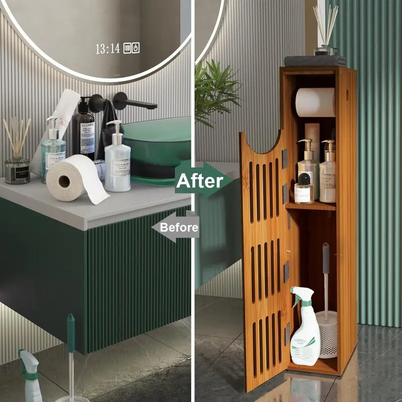 Toilet Paper Storage Cabinet - 33L x 6.5W