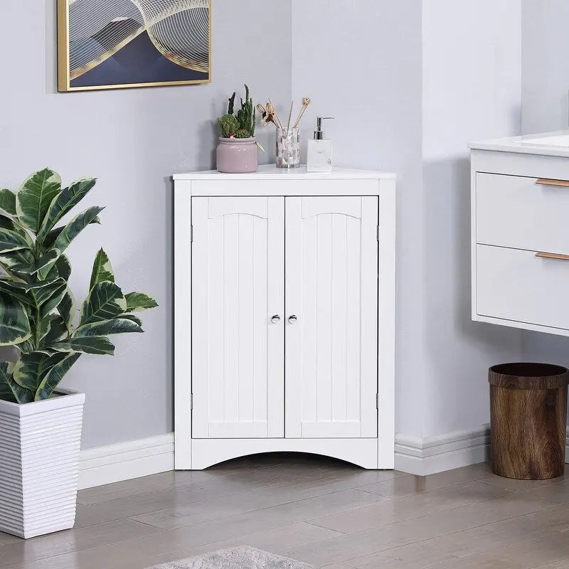 sideboard cabinet,corner cabinet,Bathroom Floor Corner Cabinet with Doors and Shelves, Kitchen, Living Room