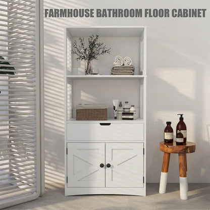 Farmhouse Bathroom Floor Cabinet