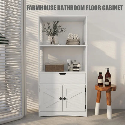 Farmhouse Bathroom Floor Cabinet