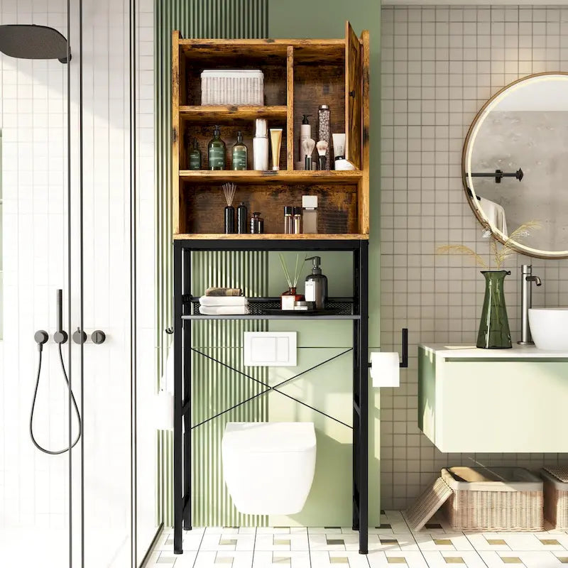 Mieres Over The Toilet Storage, 4-Tier Over-The-Toilet Space Saver Organizer Rack, Bathroom Organizer Over Toilet - N/A