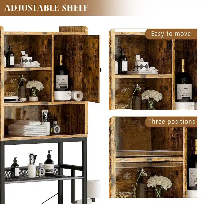 Mieres Over The Toilet Storage, 4-Tier Over-The-Toilet Space Saver Organizer Rack, Bathroom Organizer Over Toilet - N/A