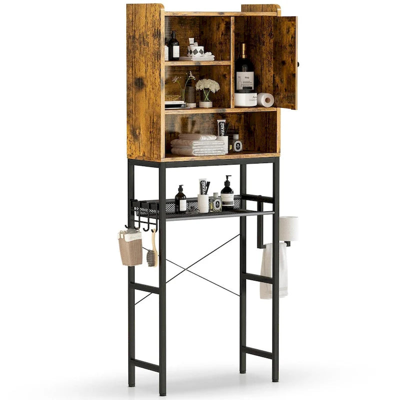 Mieres Over The Toilet Storage, 4-Tier Over-The-Toilet Space Saver Organizer Rack, Bathroom Organizer Over Toilet - N/A