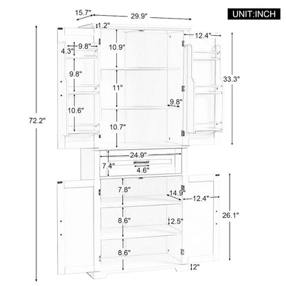 Bathroom Storage Cabinet with Doors and Drawer,Multiple Storage Space