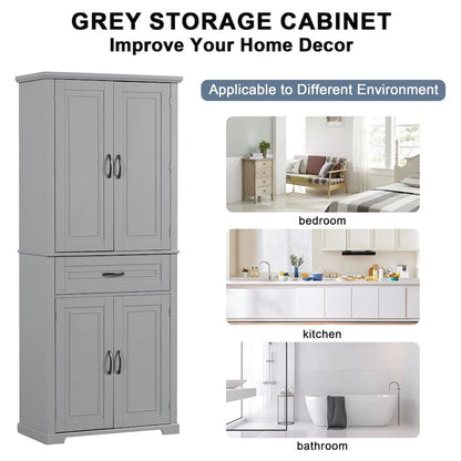 Bathroom Storage Cabinet with Doors and Drawer,Multiple Storage Space