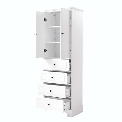Bathroom Storage Cabinet with Drawers and Adjustable Shelf