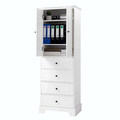 Bathroom Storage Cabinet with Drawers and Adjustable Shelf
