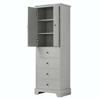 Bathroom Storage Cabinet with Drawers and Adjustable Shelf
