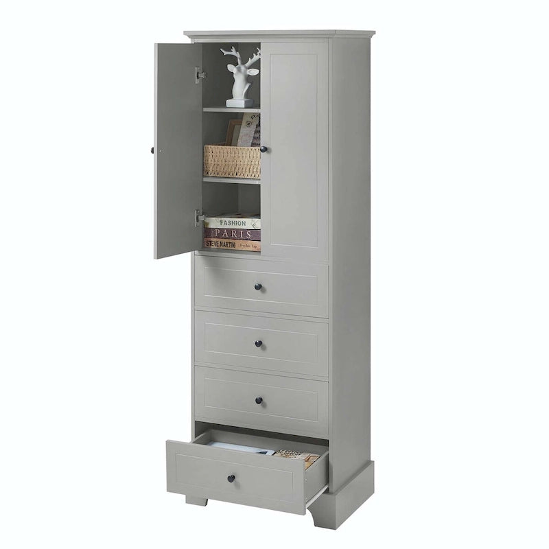 Bathroom Storage Cabinet with Drawers and Adjustable Shelf