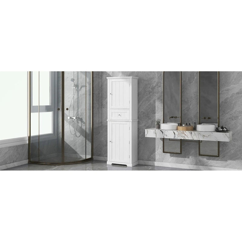 Bathroom Storage Cabinet with Drawer and Adjustable Shelf