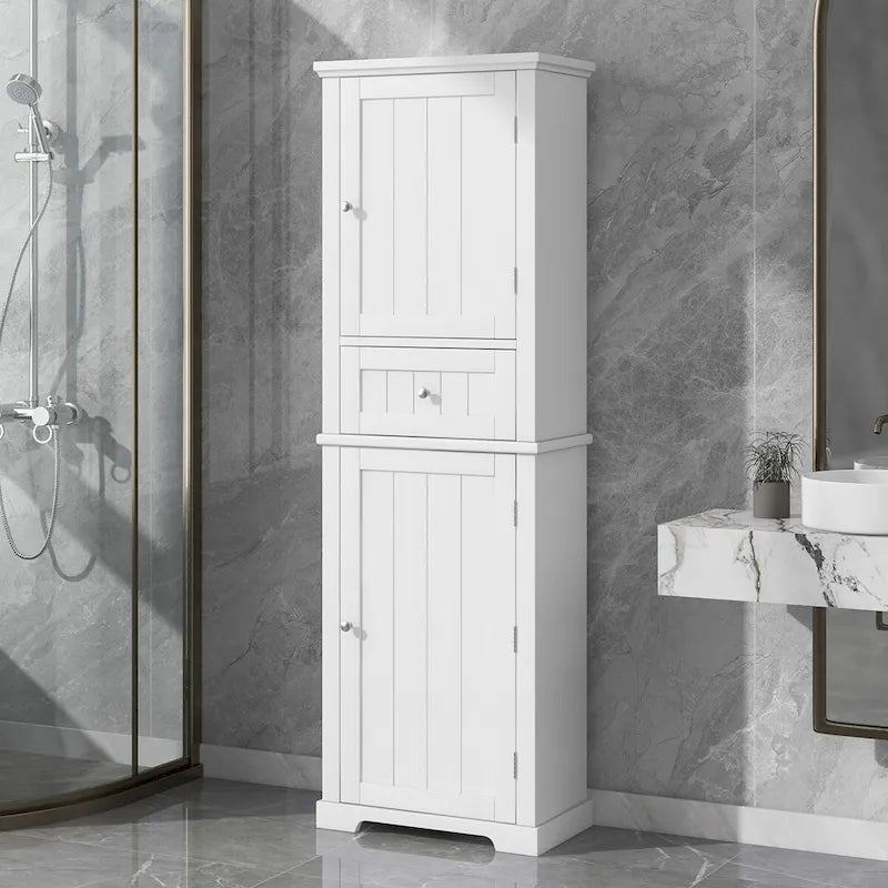 Bathroom Storage Cabinet with Drawer and Adjustable Shelf