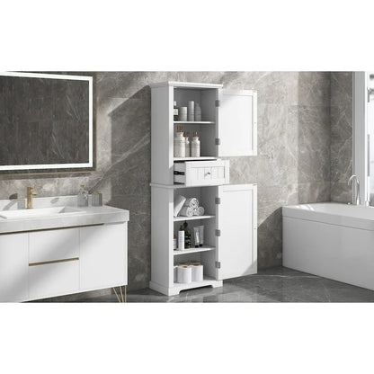 Bathroom Storage Cabinet with Drawer and Adjustable Shelf