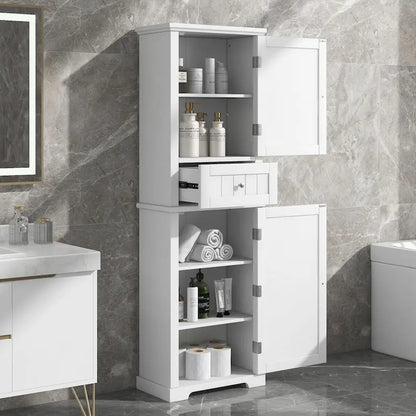 Bathroom Storage Cabinet with Drawer and Adjustable Shelf