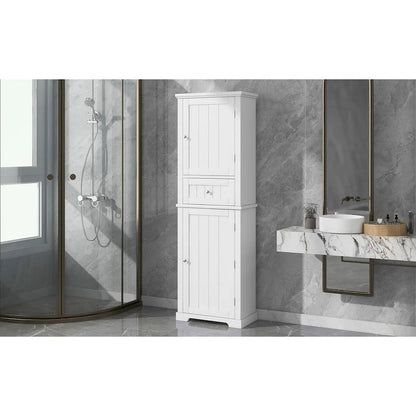 Bathroom Storage Cabinet with Drawer and Adjustable Shelf