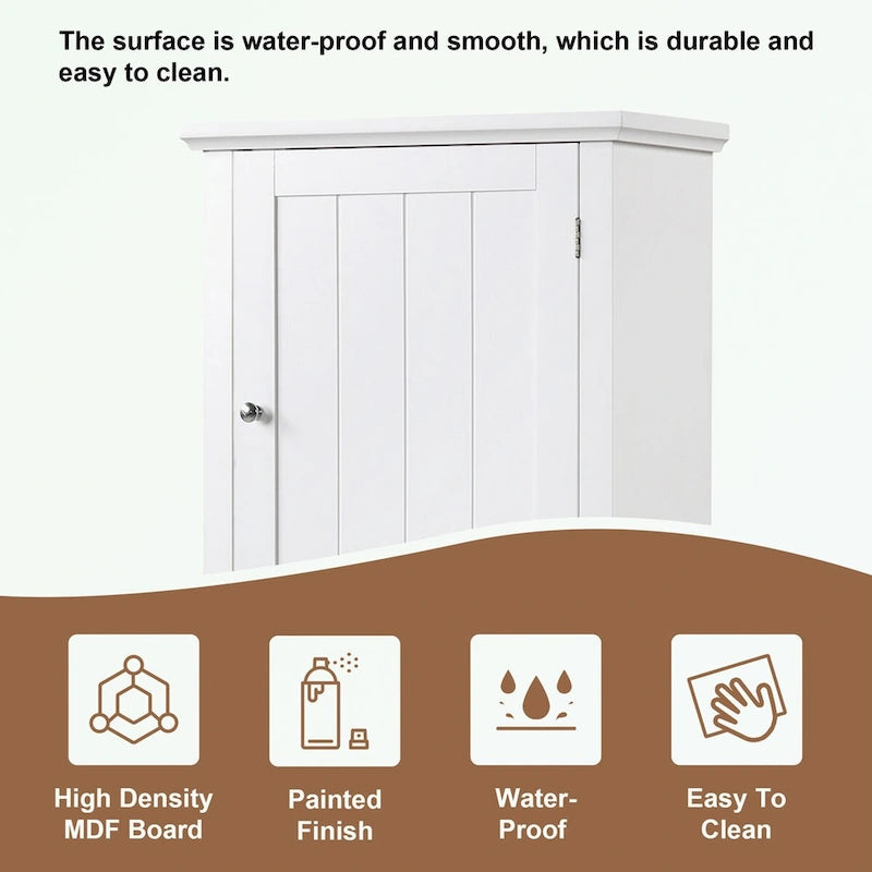 Bathroom Storage Cabinet with Drawer and Adjustable Shelf