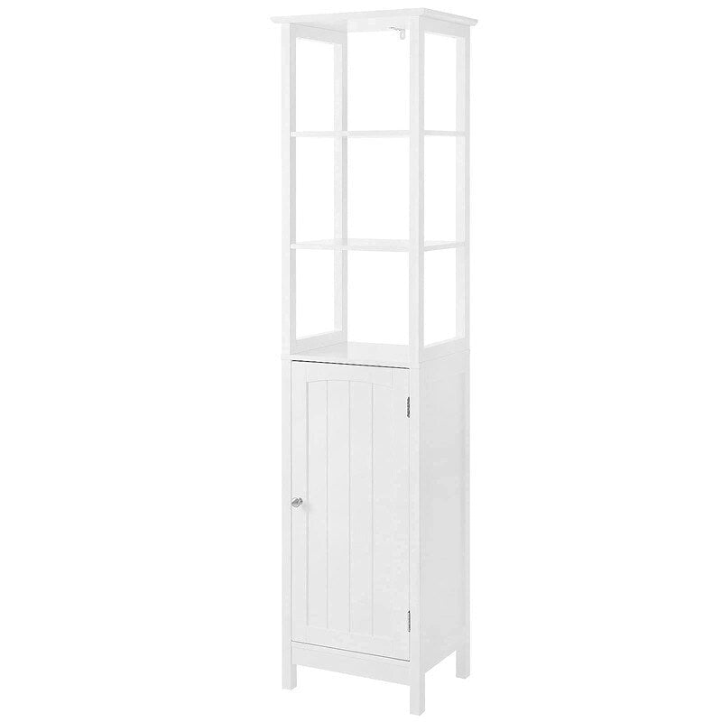 Floor Cabinet with 3-Tier Shelf - 12.6D x 15.7W x 63H